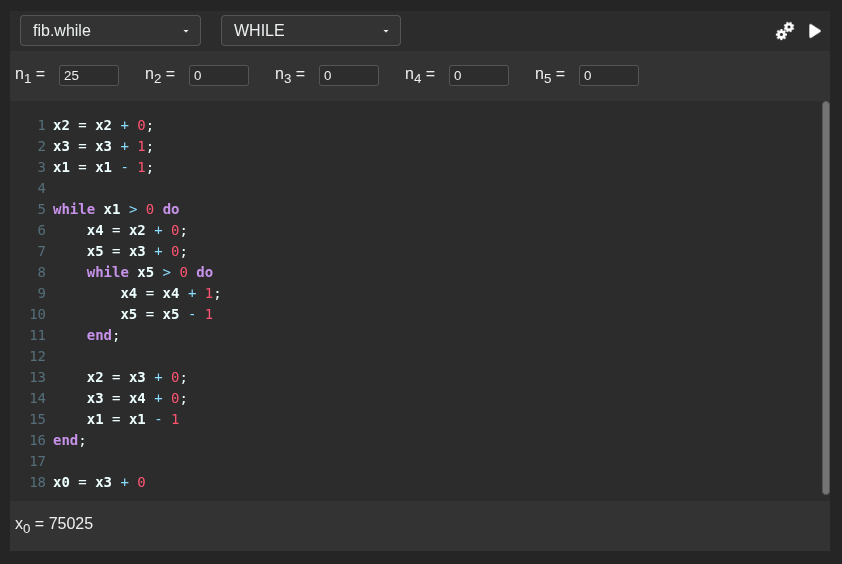 While Selfcompiler